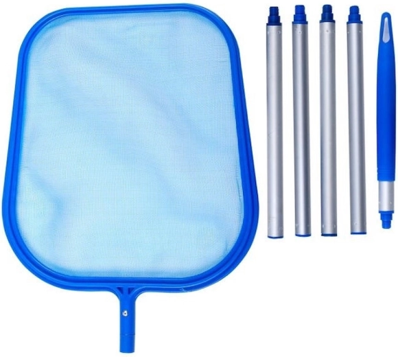 Plasă de suprafață pliabilă pentru piscină cu tijă din aluminiu