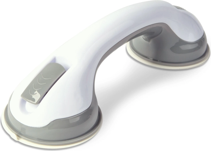 Mâner de baie cu ventuze, alb, 30 cm