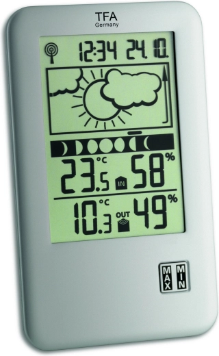 Stație meteo wireless TFA Neo Plus, argintie