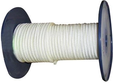 Sfoară împletită din poliamidă fără miez 4 mm albă 200 m
