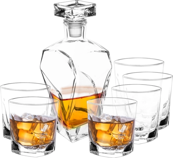 Set de whisky Marco cu decantor 0,75 l și 6 pahare de 280 ml