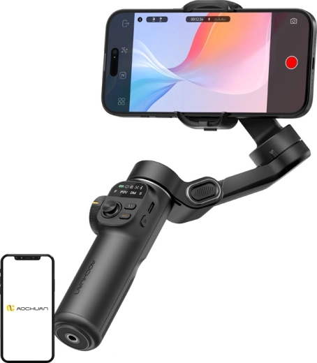 AOCHUAN Smart X2 stabilizator standard pentru smartphone negru