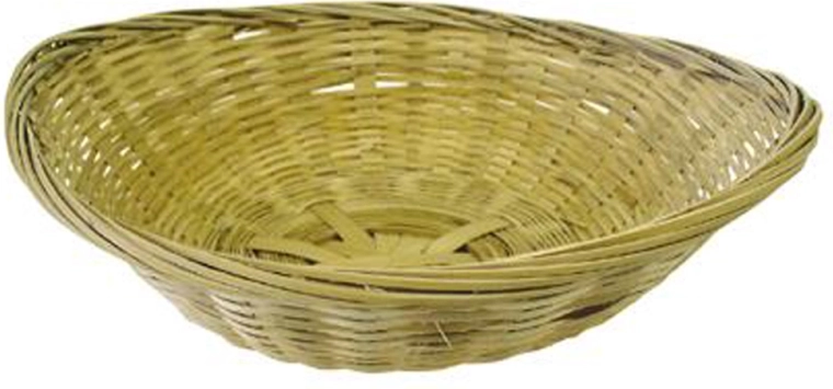 Coș oval din nuiele pentru pâine, natur