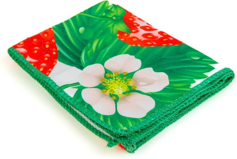 Laveta din microfibră 40 × 60 cm - model cu căpșuni
