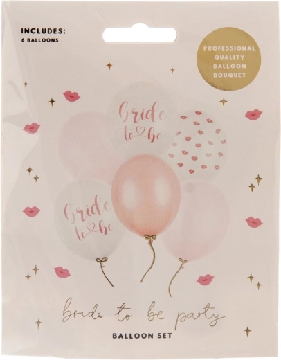Baloane din latex Bride to be, mix de culori, 6 buc.