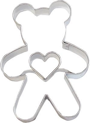 Formă de tăiat pentru prăjituri ursuleț cu inimioară