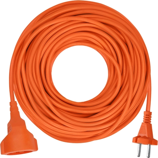 Solight prelungitor cu cuplă 15 m, 2×1,5 mm², portocaliu - 1 bucată