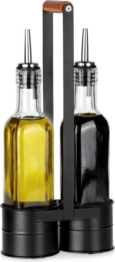 Set din sticlă pentru ulei și oțet în suport 2×250 ml