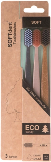 SOFTdent Soft Dent ECO periuță de dinți Soft 3 buc