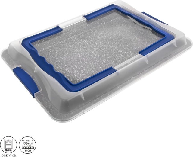 Tavă de copt din granit cu capac Orion Grande 43 × 29 × 7 cm