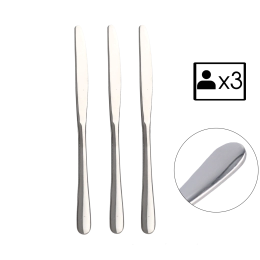 Set de 3 cuțite Classic din oțel inoxidabil