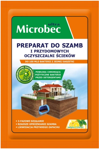 Microbec Ultra preparat enzimatic pentru fose septice și stații de epurare casnice 25 g