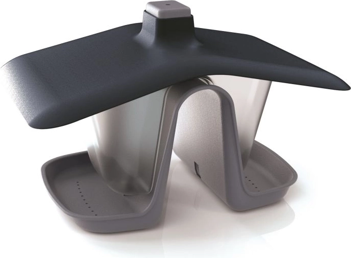 Hranitoare suspendată pentru păsări cu cameră dublă BIRDYFEED Double – piatră gri