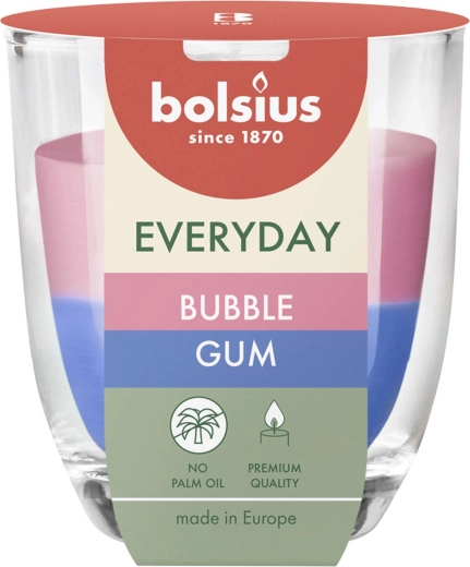 Lumânare parfumată în borcan din sticlă Bubble Gum 8 × 7 cm