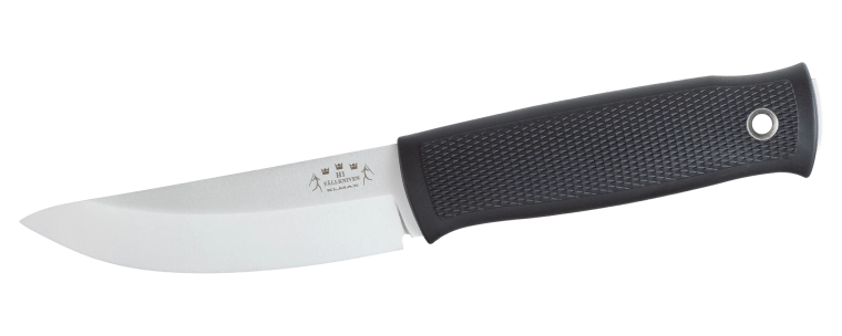 Fällkniven H1 Elmax cuțit de vânătoare 10 cm, negru, Thermorun, teacă Zytel