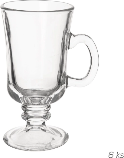 Cană din sticlă Bill 240 ml (6 buc.)