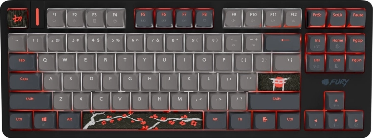 Tastatură de gaming magnetică Fury Kanabo K6 RGB US negru-gri