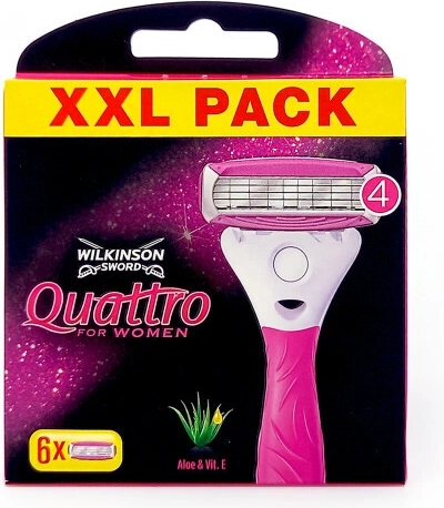 Wilkinson Quattro for Women capete de ras de rezervă 6 buc