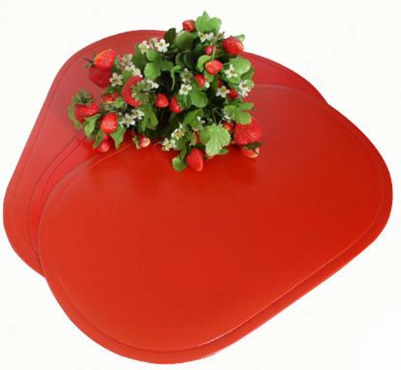 Set oval din plastic TORO 29 × 44 cm, roșu