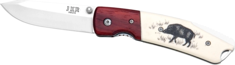 JOKER JKR0368 cuțit de buzunar de vânătoare 7,5 cm cu motiv mistreț