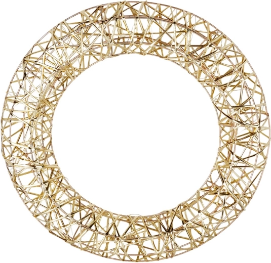 Coroană de Crăciun luminoasă, 40 cm, 30 LED-uri, aurie