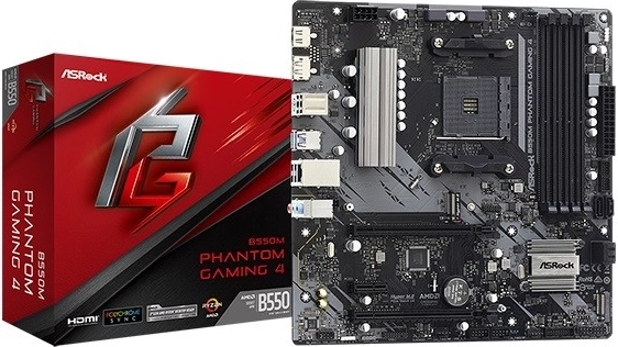 Placă de bază ASRock B550M Phantom Gaming 4 AM4 mATX - 1 bucată