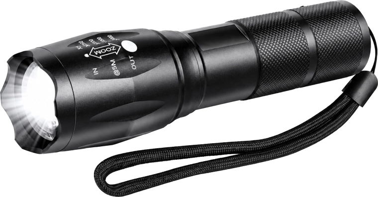 Lanternă tactică LED T6 cu rezistență la apă și zoom - 1 bucată