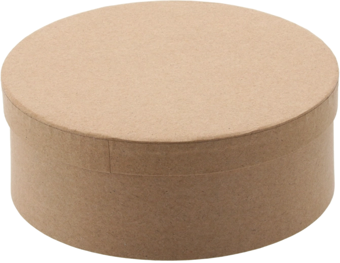 Cutie cadou rotundă maro 20 × 10 cm - 1 bucată