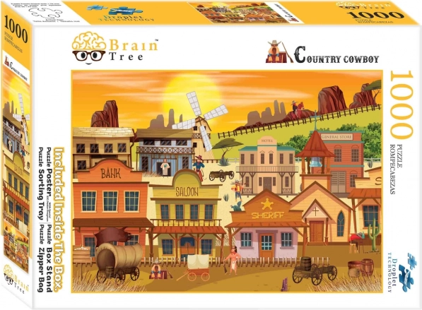 Puzzle BRAIN TREE orășel western 1000 piese