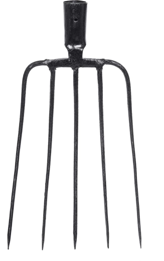 Furcă forjată cu 5 dinți fără coadă