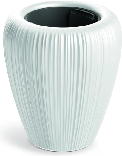 Ghiveci OROBO 29 cm alb