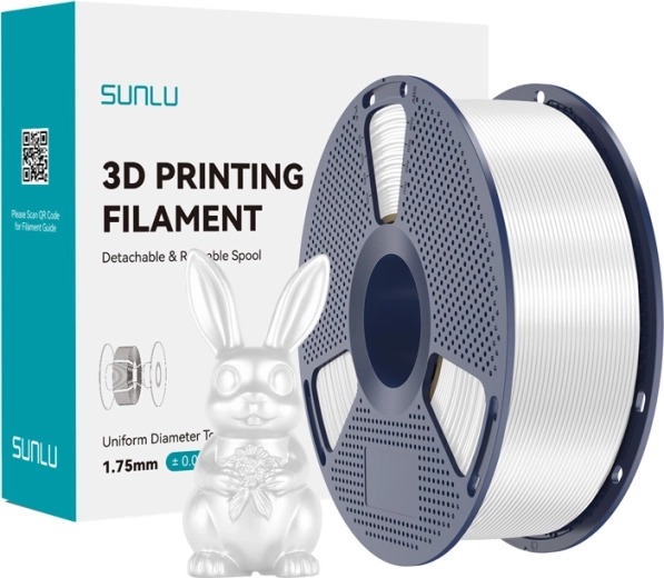 Filament Sunlu PLA+ Silk alb