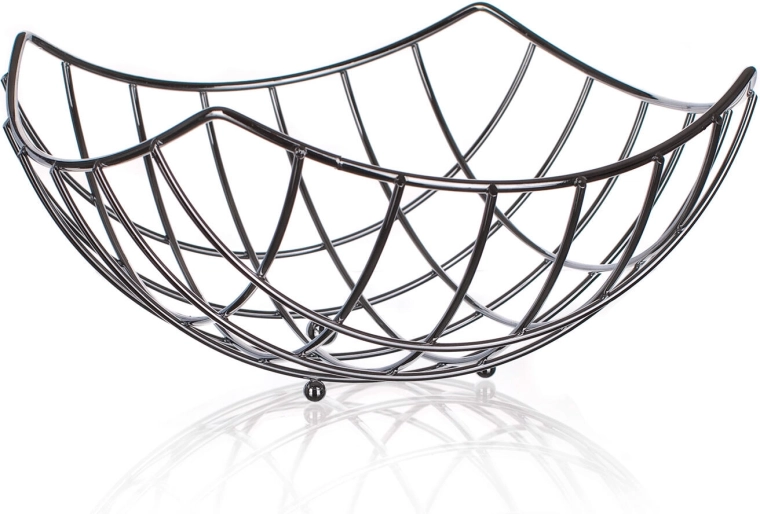 Coș pentru fructe Linea 24 × 24 × 12 cm crom
