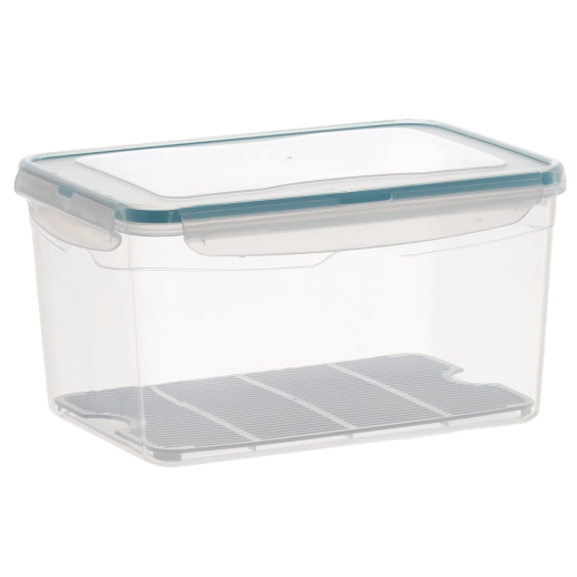 Recipient alimentar din plastic cu capac, garnitură și grilaj 4,5 l