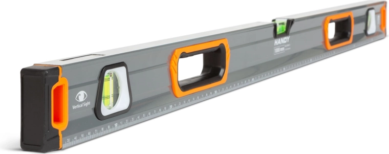 Nivelă cu bulă magnetică din aluminiu, cu riglă și bulă de nivel cu oglindă, 1000 mm