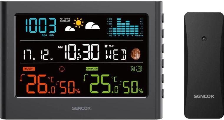 Stație meteorologică Sencor cu senzor wireless