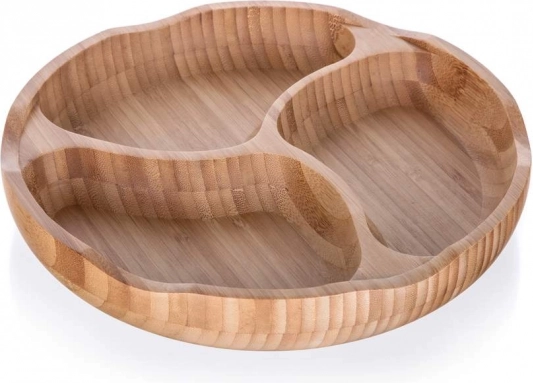 Farfurie împărțită din bambus BRILLANTE Bamboo 25 x 4 cm