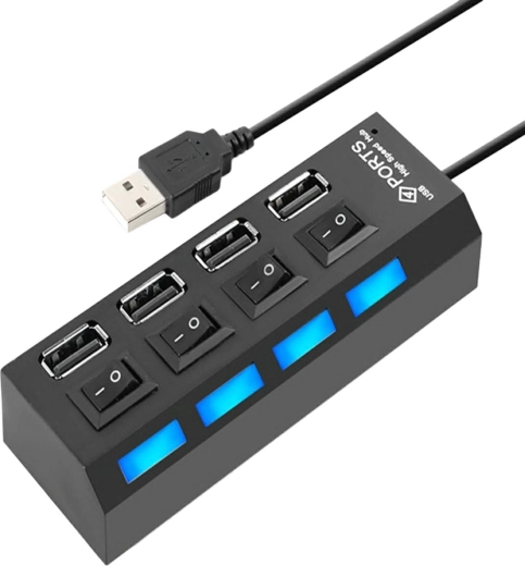 AK228A HUB ACTIV 4xUSB CU COMUTATOR