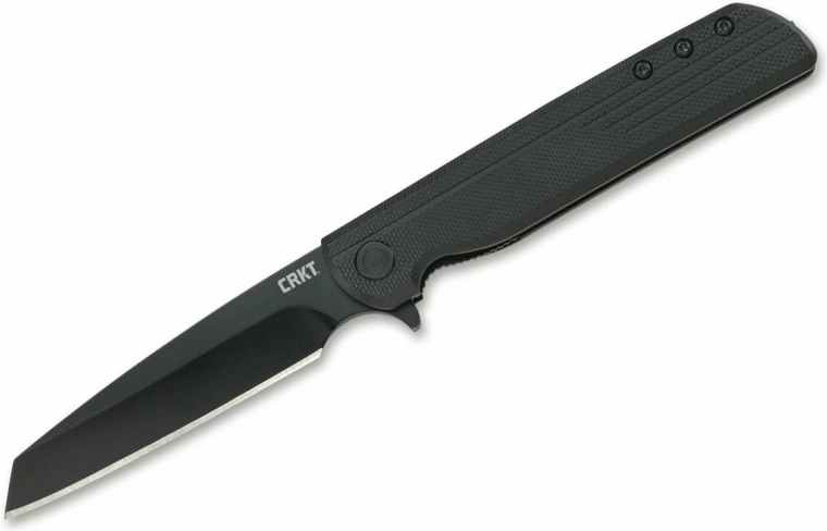 Cuțit pliabil de buzunar CRKT LCK+ Blackout cu deschidere asistată, 8,2 cm