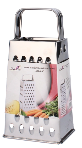 Răzătoare din inox Tola, cu patru fețe, 17,5 cm