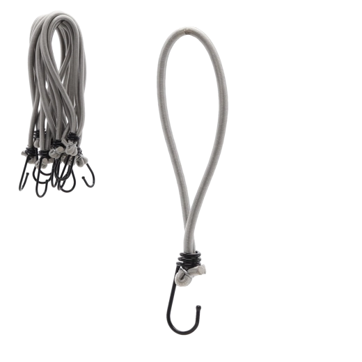 Set de corzi elastice cu cârlige 25 cm, diametru 6 mm (25 buc)