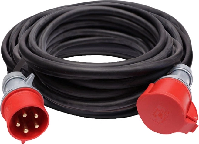 Cablu prelungitor Solight cu cuplă 400 V, 25 m, negru