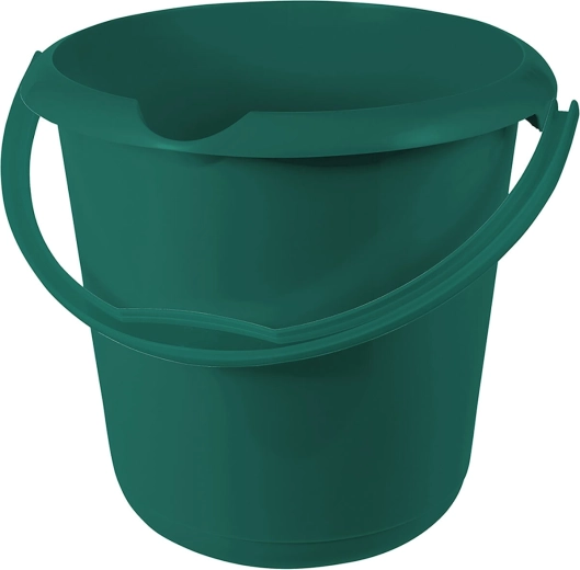 Găleată din plastic 5 l cu măsură și gură de scurgere, mix de culori