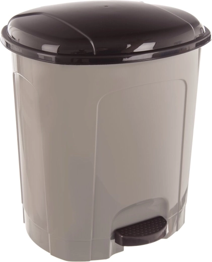 Coș de gunoi cu pedală din plastic UH 11,5 l, maro cafeniu