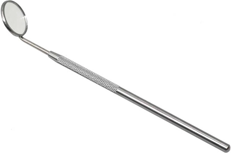 Oglindă dentară din oțel inoxidabil cu sticlă de mărire interschimbabilă