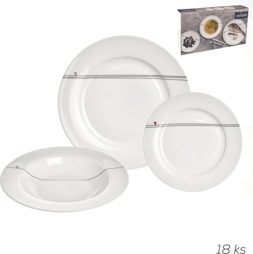 Set de servicii de masă Inimioare, rotund, 18 piese