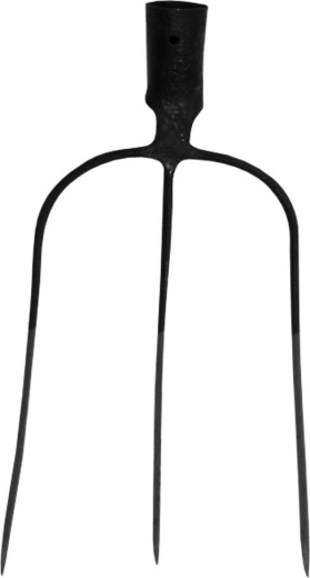 Furcă forjată cu 3 dinți fără coadă