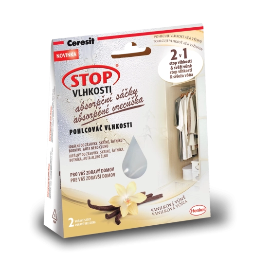 Ceresit Stop umiditate – săculeți absorbanti cu parfum de vanilie 2×50 g
