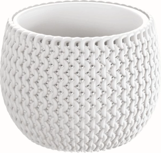 Ghiveci Splofy Bowl cu inserție 18 cm alb