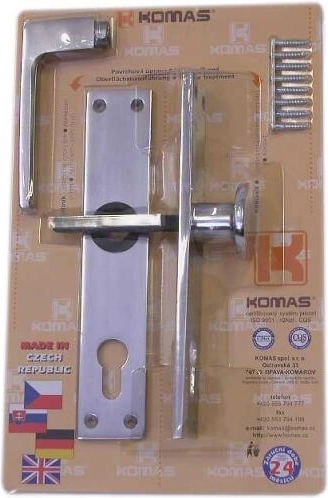 Mâner de ușă cu buton pentru cilindru, aluminiu